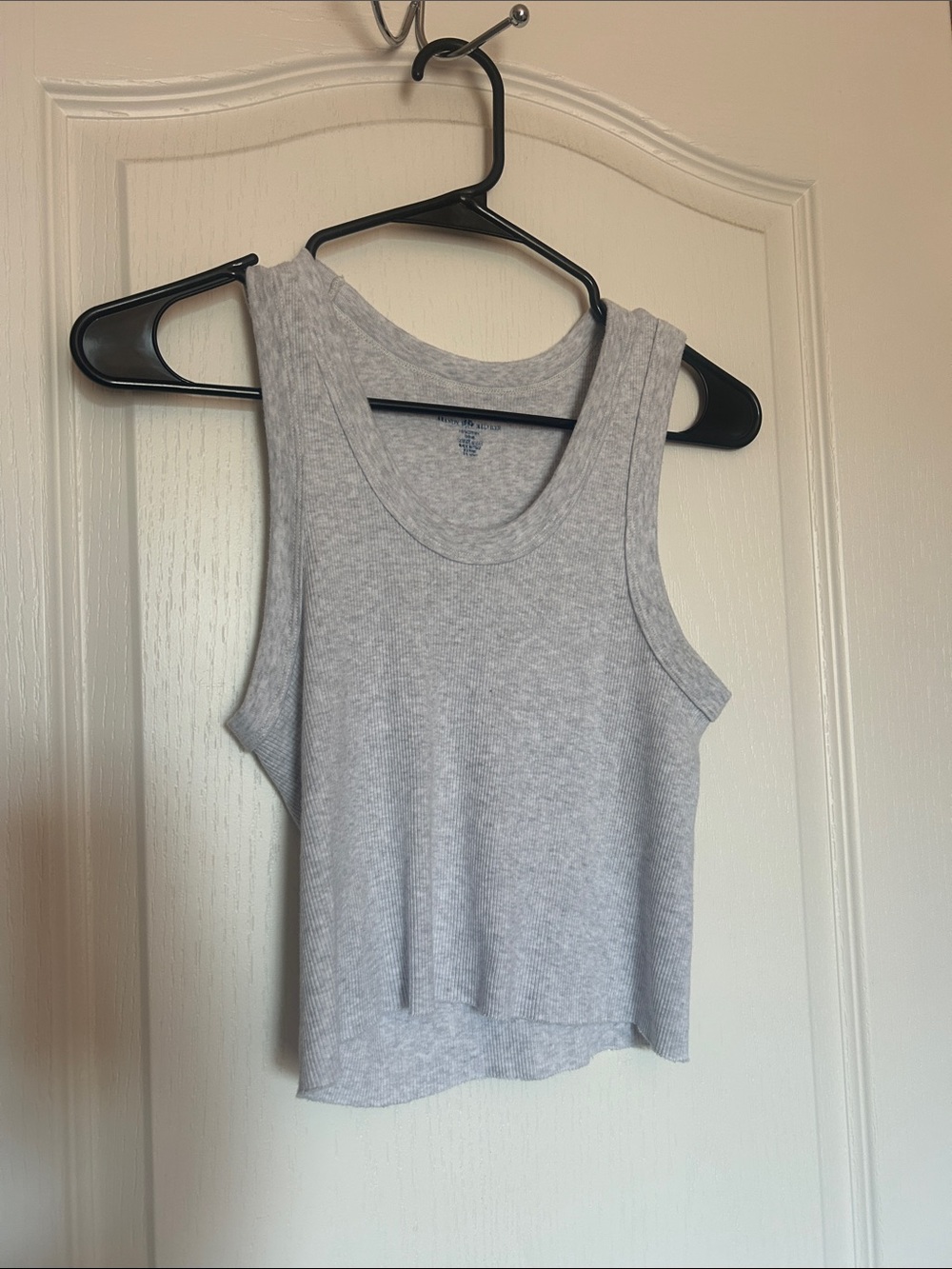 Brandy Melville Light Gray Ribbed Tank Top